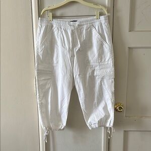 White Cargo Capris